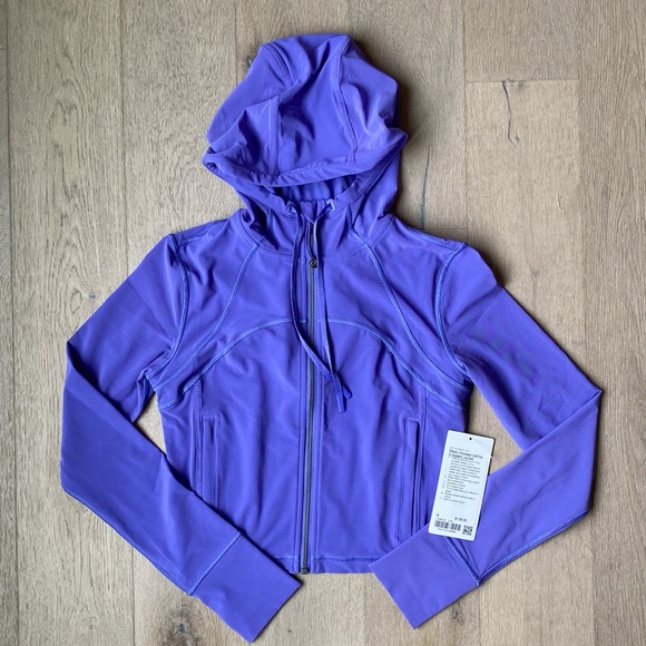 lululemon athletica Jackets & Blazers - Mesh Hooded Define cropped jacket charged indigo size 6 lululemon nwt